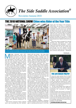 The Side Saddle Association® Newsletter Autumn 2018