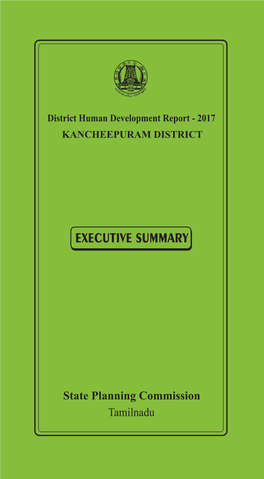Kancheepuram District Executive Summary District Human Development Report Kancheepuram District