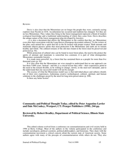 Community and Political Thought Today, Edited by Peter Augustine Lawler and Dale Mcconkey, Westport, CT: Praeger Publishers (1998), 244 Pp