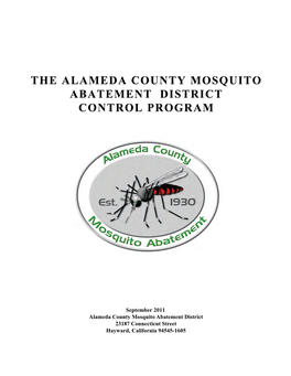 The Alameda County Mosquito Abatement District Control Program