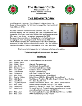 The Sedykh Trophy