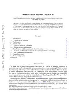 On Framings of Knots in 3-Manifolds