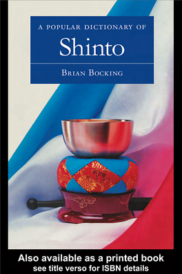 A POPULAR DICTIONARY of Shinto