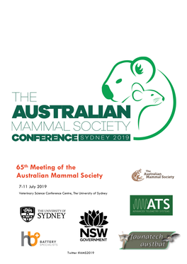 65Th Meeting of the Australian Mammal Society Annual Conference