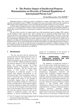 Summary of the Report Published Under the Industrial Property Research Promotion Project FY2013 Entrusted by the Japan Patent Office