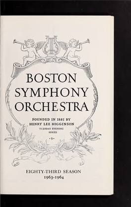 Boston Symphony Orchestra Concert Programs, Season 83,1963-1964, Trip