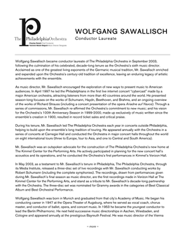 Wolfgang Sawallisch Wolfgang Sawallisch