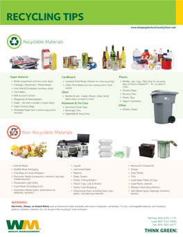 Recycling Tips