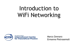 Introduction to Wifi Networking