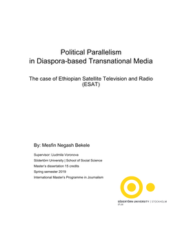 Political Parallelism in Diaspora-Based Transnational Media