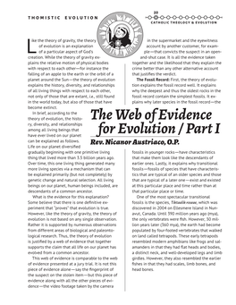 The Web of Evidence for Evolution / Part I