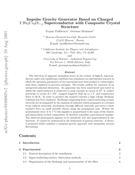 Impulse Gravity Generator Based on Charged Y Ba2cu3o7−Y