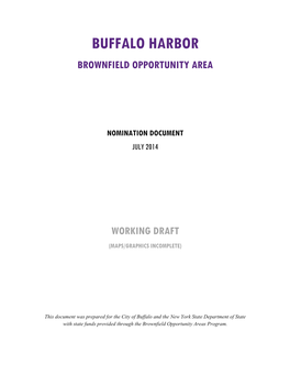 Buffalo Harbor Brownfield Opportunity Area