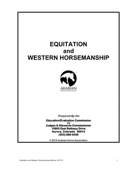EQUITATION and WESTERN HORSEMANSHIP