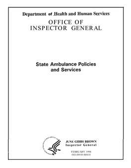 State Ambulance Policies and Services (OEI-09-95-00410; 2/98)