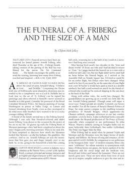 The Funeral of A. Friberg and the Size of a Man