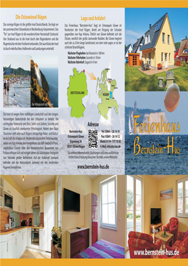 Flyer "Ferienhaus Bernstein-Hus"