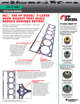 Ml7,™ the Fp Diesel® 7-Layer Head Gasket That Seals Rebuilt Engines Better!