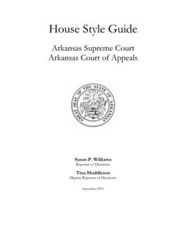 House Style Guide