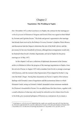 9. Chapter 2 Negotiation the Wedding in Naples 96–137 DB2622012