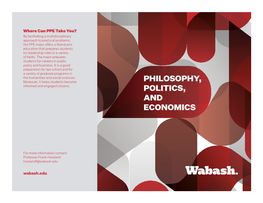 Philosophy, Politics, and Economics