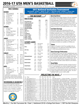 2016-17 Uta Men's Basketball