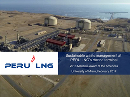 PERU LNG’S Marine Terminal