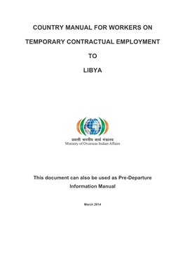 Country Manual for Workers on Temporary Contractual Employment
