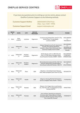 Oneplus-Service-Centres-India