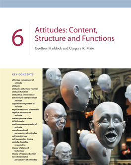 Attitudes: Content, Structure and Functions 6 Geoffrey Haddock and Gregory R