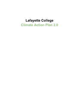 Lafayette College Climate Action Plan 2.0
