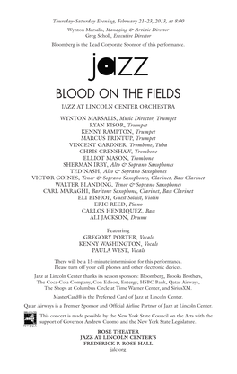 Download the Blood on the Fields Playbill And