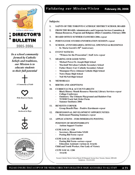 Director's Bulletin