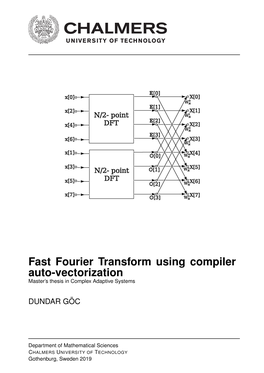Fast Fourier Transform Using Compiler Auto-Vectorization Master’S Thesis in Complex Adaptive Systems