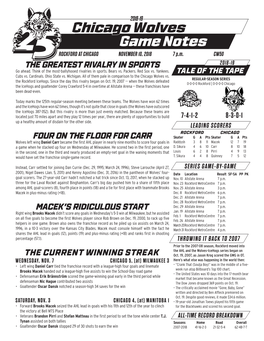 Chicago Wolves Game Notes ROCKFORD at CHICAGO NOVEMBER 10, 2018 7 P.M