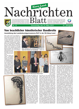 Von Beachtlicher Künstlerischer Bandbreite Ausstellung Des Landeskunstgymnasiums-RLP in Der VG Alzey-Land