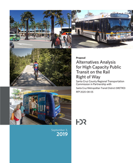 Alternatives Analysis for High Capacity Public Transit on the Rail