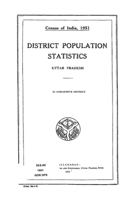 District Population Statistics, 32-Gorakhpur, Uttar Pradesh