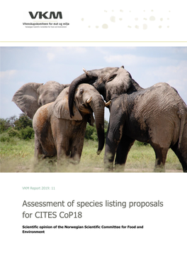 Assessment of Species Listing Proposals for CITES Cop18