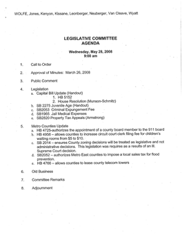 Legislative Committee .Agenda