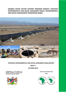 Namibia Water Sector Support Program (Nwssp): Strategic Environmental and Social Assessment (Sesa) / Environmental and Social Management Framework (Esmf)