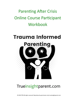 Trueinsightparent.Com Parenting After Crisis Online Course Participant Workbook