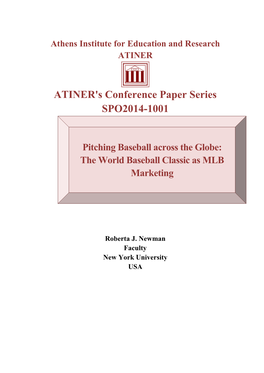 ATINER's Conference Paper Series SPO2014-1001