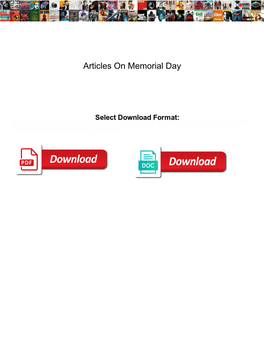 Articles on Memorial Day