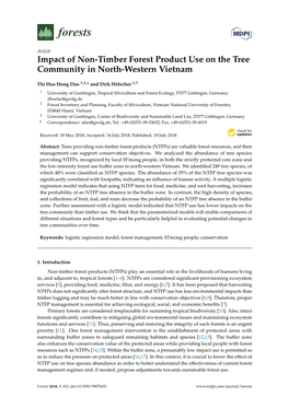 Impact of Non-Timber Forest Product Use on the Tree Community in North-Western Vietnam