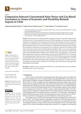 Comparison Between Concentrated Solar Power and Gas-Based Generation in Terms of Economic and Flexibility-Related Aspects in Chile