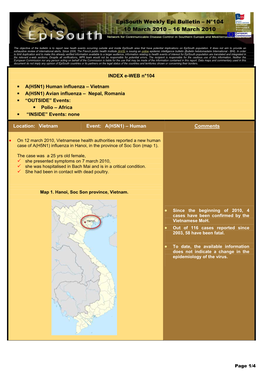 Episouth Weekly Epi Bulletin – N°104 10 March 2010 – 16 March 2010