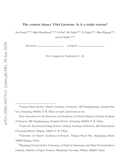 The Contact Binary V344 Lacertae: Is It a Triple System?