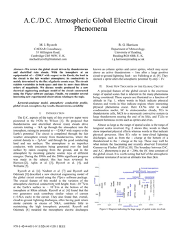 A.C./D.C. Atmospheric Global Electric Circuit Phenomena