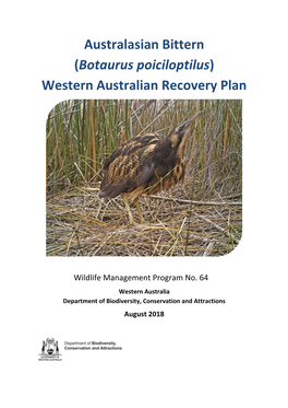 Australasian Bittern (Botaurus Poiciloptilus) Western Australian Recovery Plan